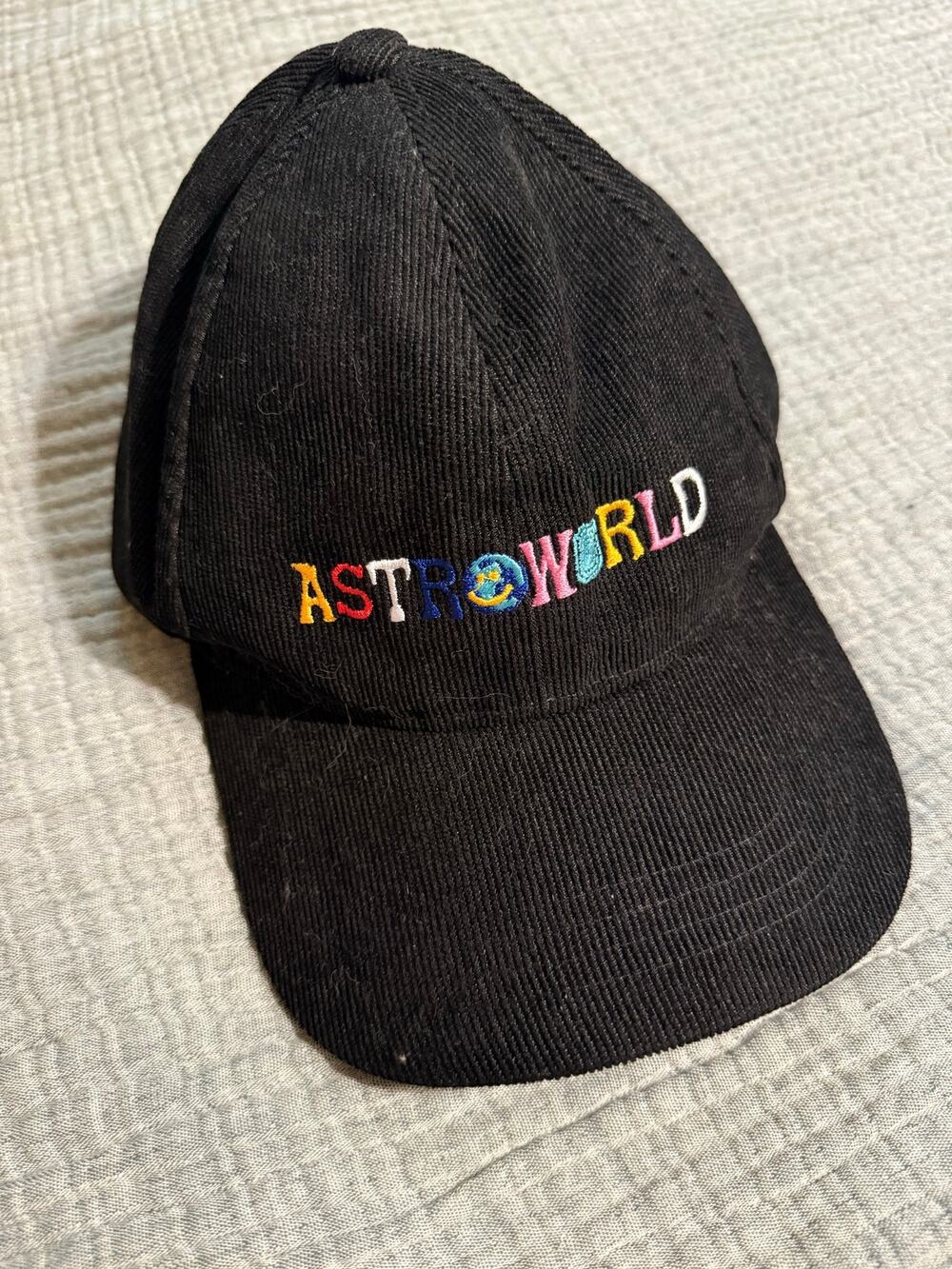 Astroworld Travis Scott Hat Baseball Cap Black Corduroy Wish You Were Here OSFA
